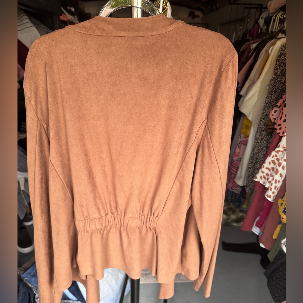 Baccini suede opem cardigan womans size Xl - Picture 3 of 3